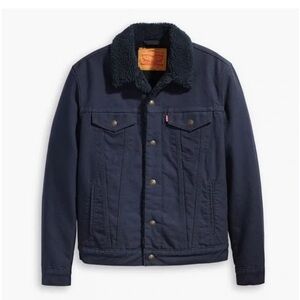 Levi’s CANVAS SHERPA TRUCKER JACKET navy blue medium